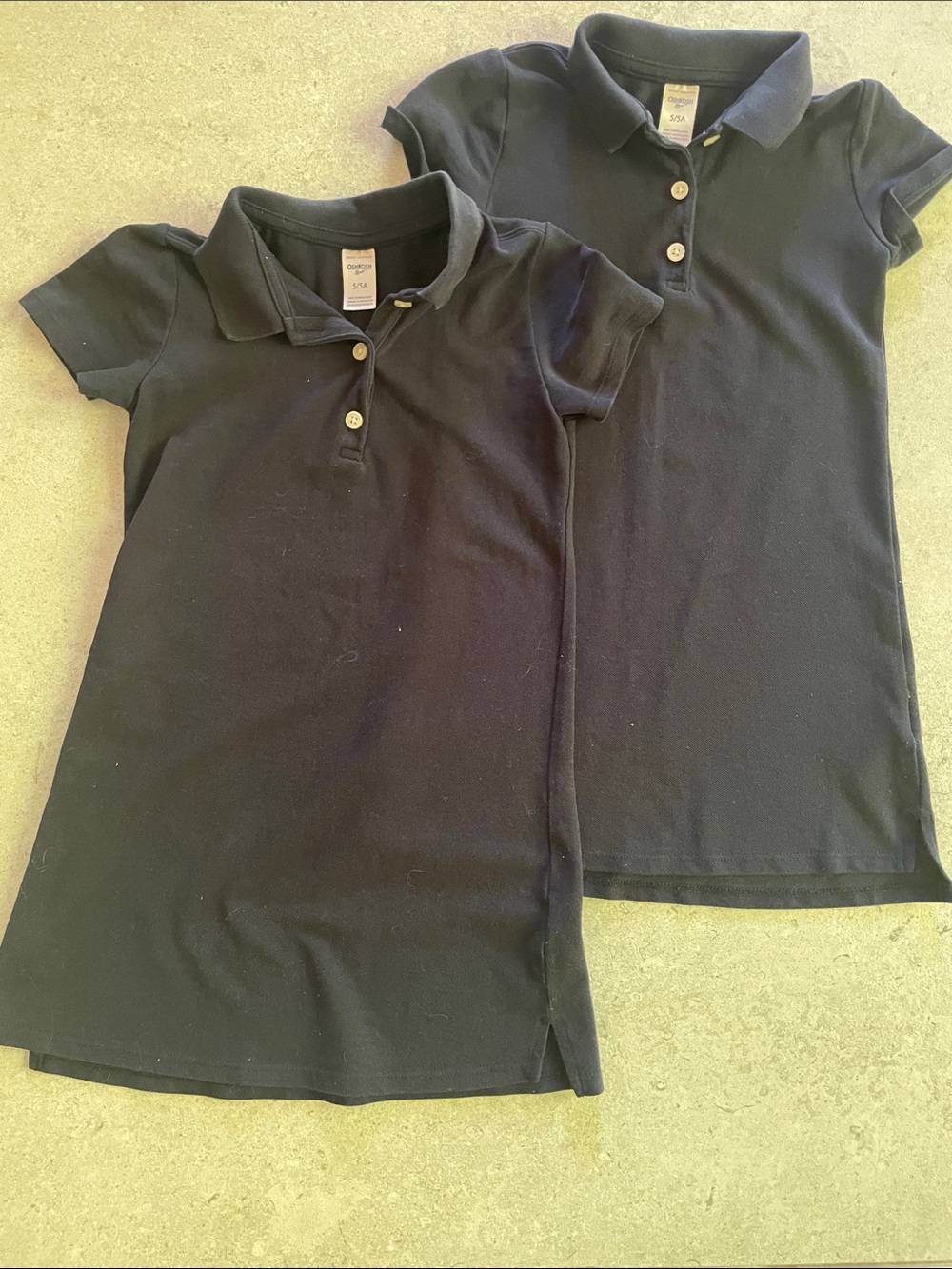 • 2-Pack Girls' Navy Polo Dress Oshkosh (5T)